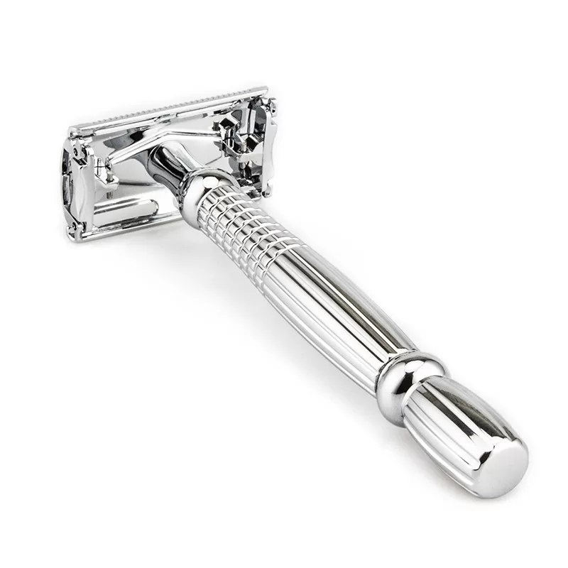 Haryali London Butterfly Safety Razor – Metallic Blue, Double Edge, Non-Slip Grip, Unisex